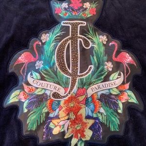 Tropical Juicy Couture- suede zip up jacket